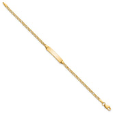 10k Semi-solid Curb Link ID Bracelet